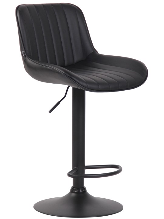 Set van 2 barkrukken Lentini kunstleer, zwart