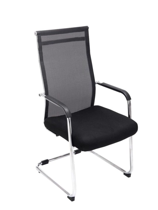 Set van 2 bezoekersstoelen Brenda, zwart