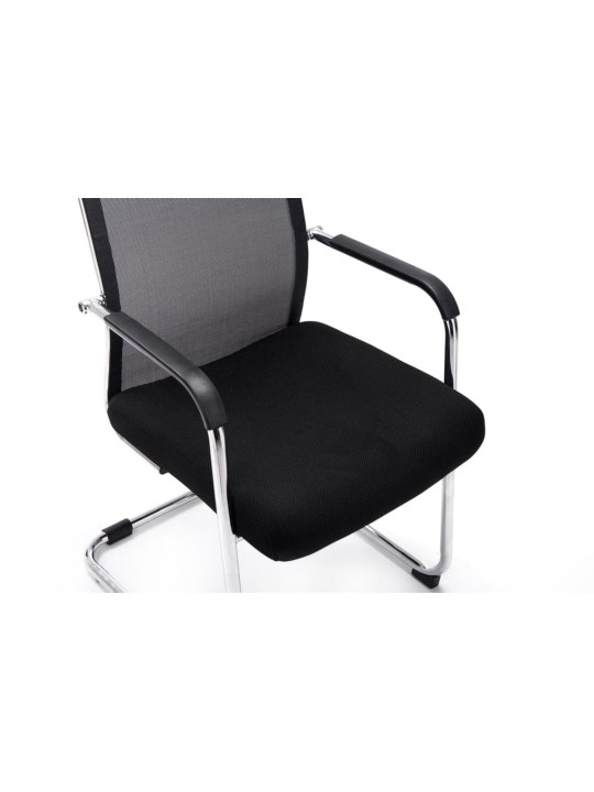 Set van 2 bezoekersstoelen Brenda, zwart