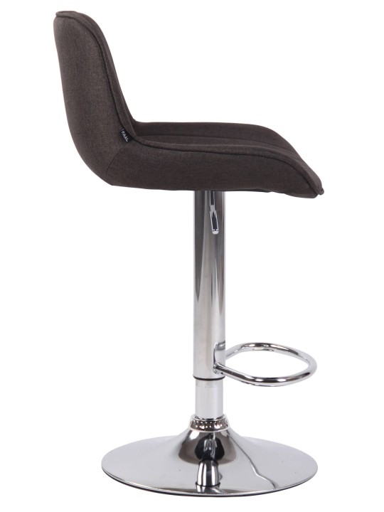 Set van 2 barkrukken Lentini stof chroom, donkergrijs