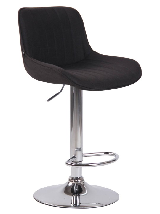 Set van 2 barkrukken Lentini stof chroom, zwart