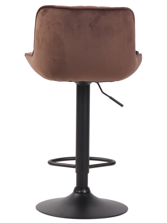 Set van 2 barkrukken Lentini fluweel, bruin