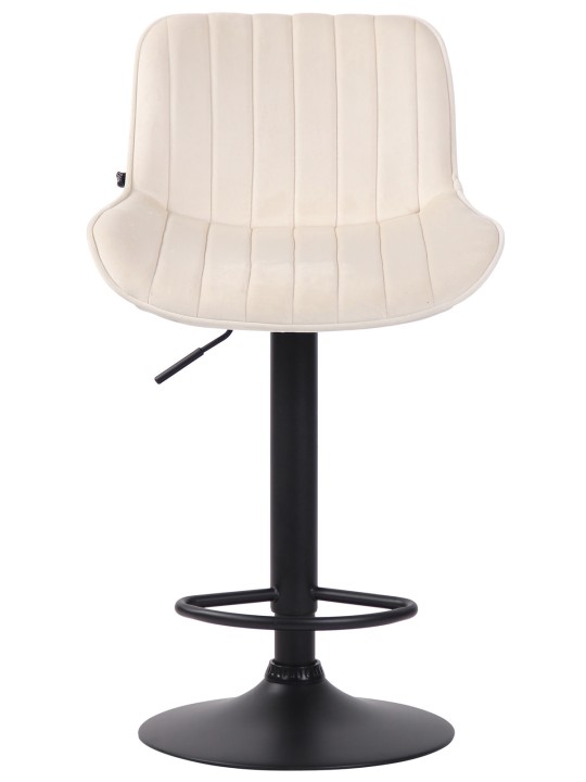 Set van 2 barkrukken Lentini fluweel, crème