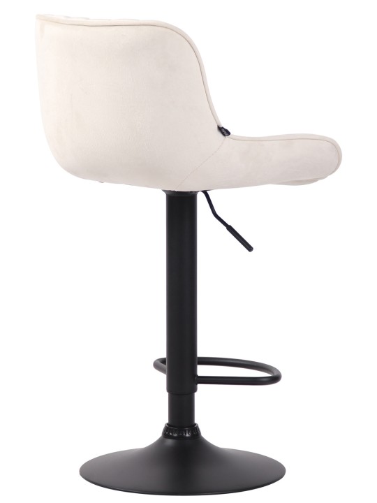 Set van 2 barkrukken Lentini fluweel, crème