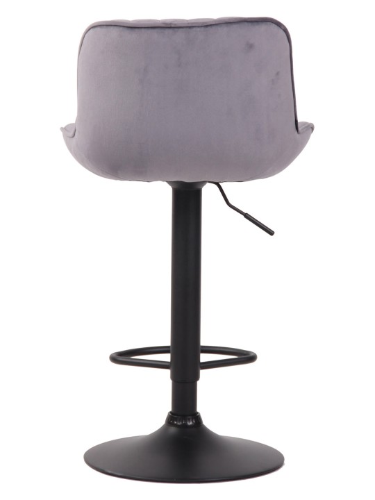 Set van 2 barkrukken Lentini fluweel, donkergrijs