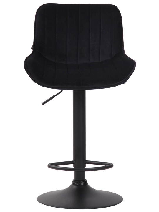 Set van 2 barkrukken Lentini fluweel, zwart