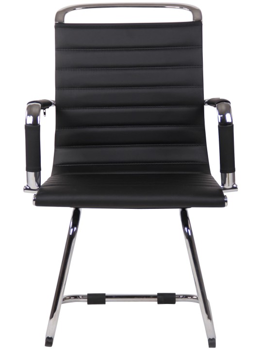 Set van 2 bezoekersstoelen Balve kunstleer, zwart