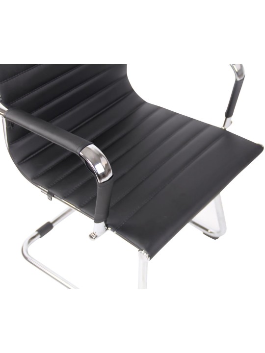 Set van 2 bezoekersstoelen Balve kunstleer, zwart