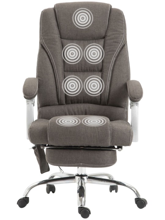 Bureaustoel Pacific stof met massagefunctie, donkergrijs