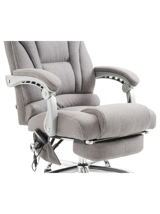 Bureaustoel Pacific stof met massagefunctie, grijs