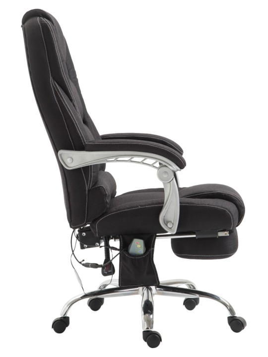 Bureaustoel Pacific stof met massagefunctie, zwart