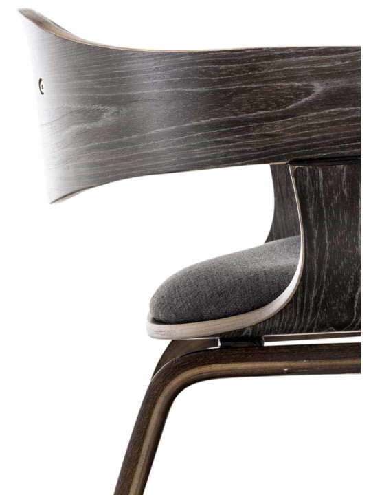 Set van 2 stoelen Kingston stof, grijs/donkergrijs