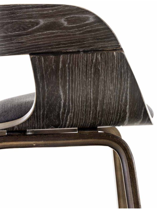 Set van 2 stoelen Kingston stof, grijs/donkergrijs