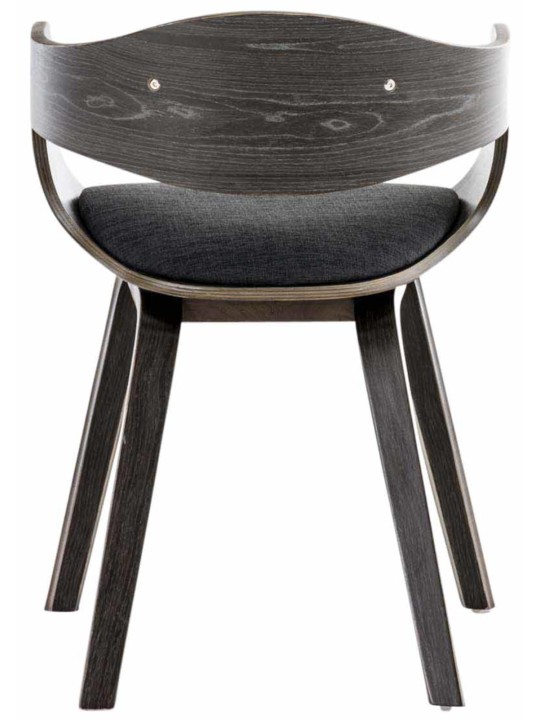 Set van 2 stoelen Kingston stof, grijs/donkergrijs