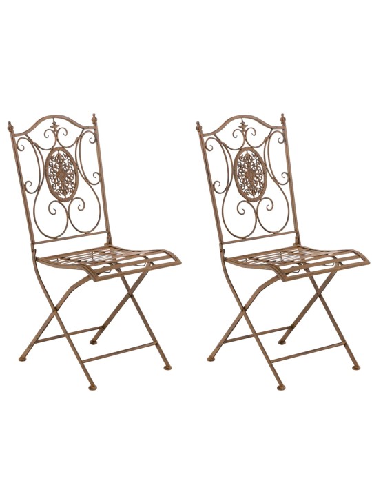 Set van 2 stoelen Sibell, antiek bruin