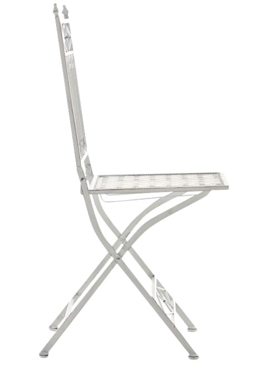 Set van 2 klapstoelen Asina, antiek wit