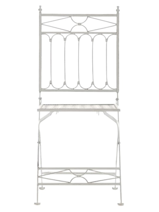 Set van 2 klapstoelen Asina, antiek wit