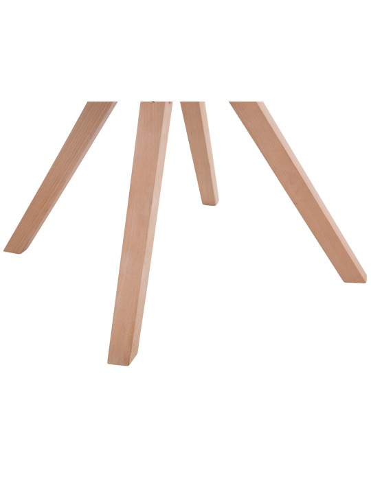 Set van 4 bezoekersstoelen Toulouse stof Square Natura, bruin