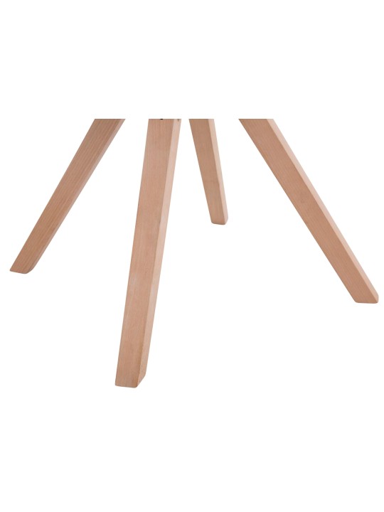 Set van 4 bezoekersstoelen Toulouse stof Square Natura, crème