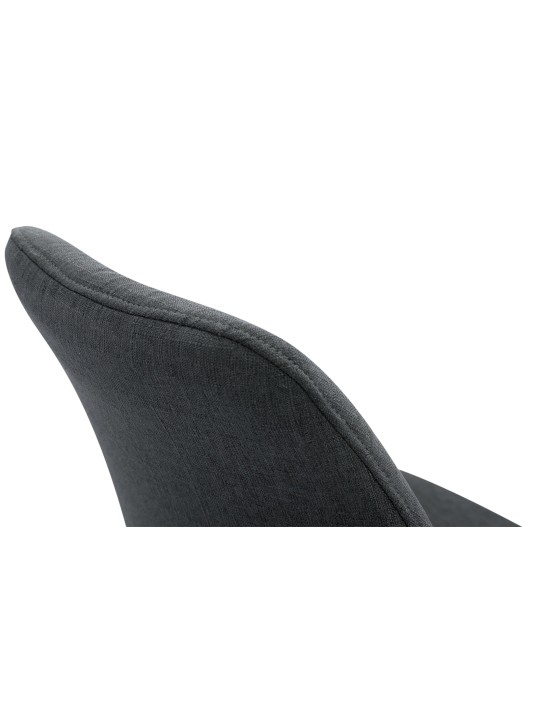 Set van 4 bezoekersstoelen Toulouse stof Square Natura, donkergrijs