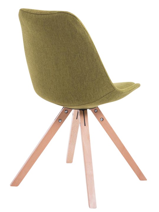 Set van 4 bezoekersstoelen Toulouse stof Square Natura, groen