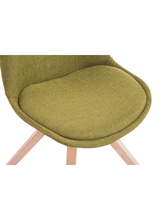 Set van 4 bezoekersstoelen Toulouse stof Square Natura, groen