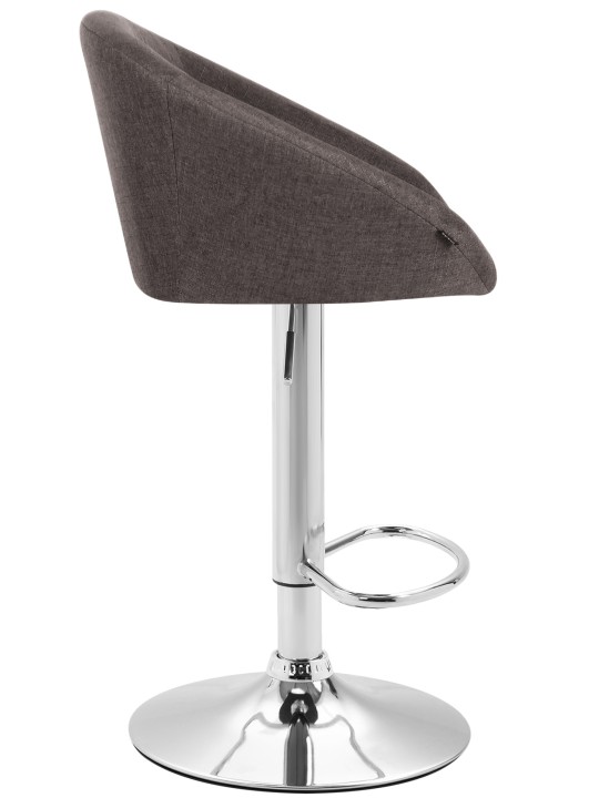 Set van 2 barkrukken Miami V2 stof chroom, donkergrijs