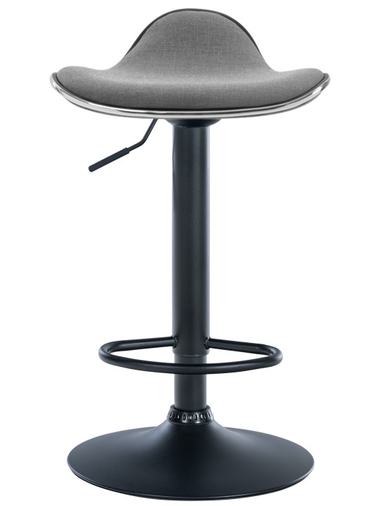 Barkruk Shanghai stof, lichtgrijs