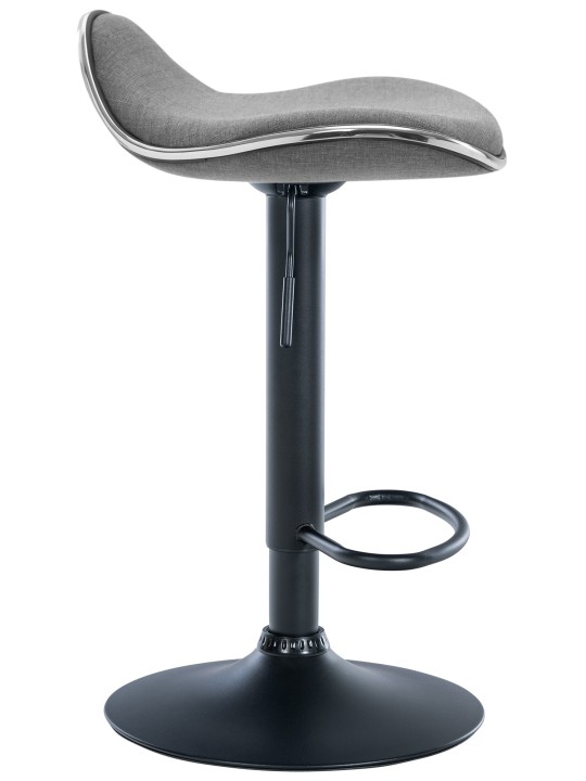 Barkruk Shanghai stof, lichtgrijs