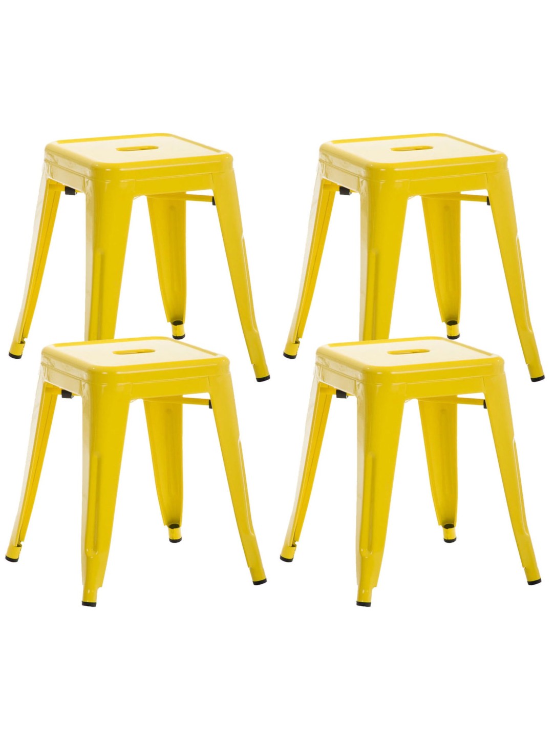Set van 4 krukken Armin, geel