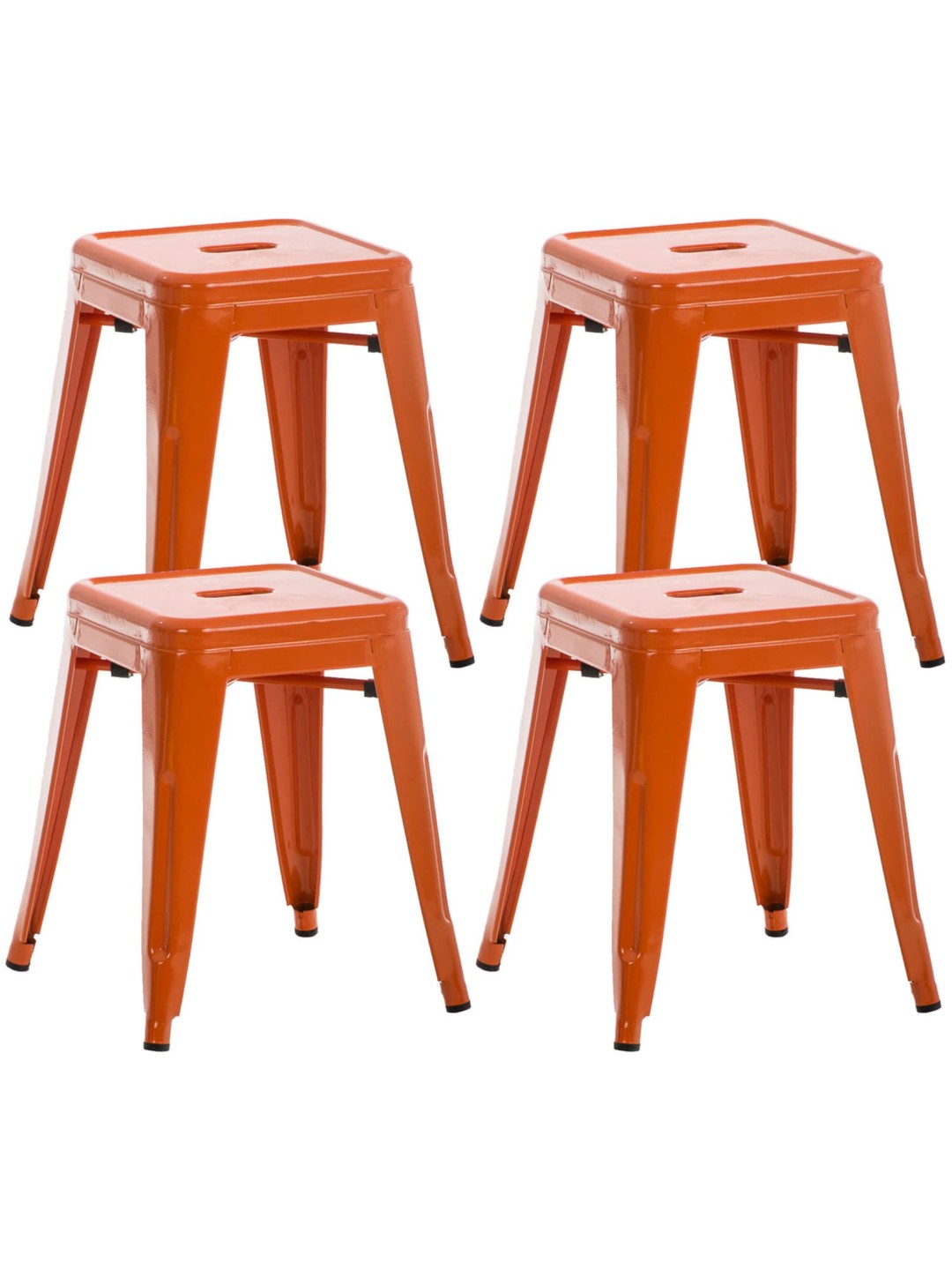 Set van 4 krukken Armin, oranje