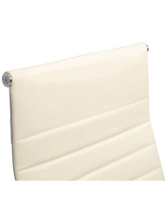 Bureaustoel Columbus echt leer, crème