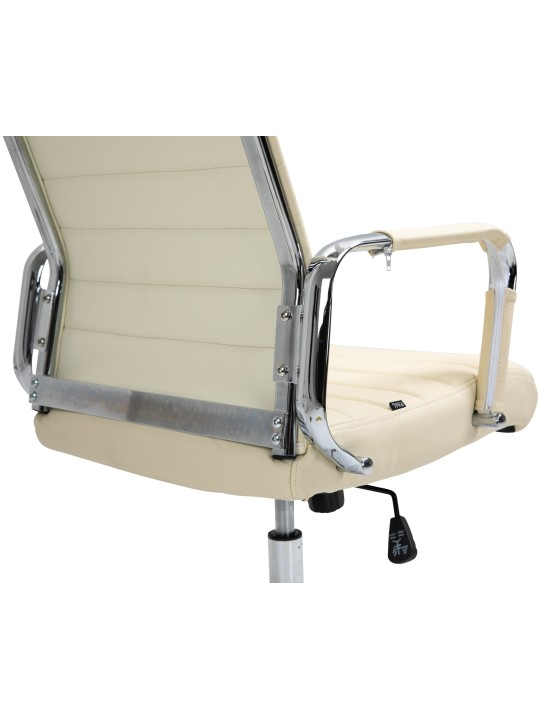 Bureaustoel Columbus echt leer, crème