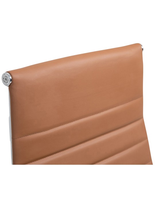 Bureaustoel Columbus echt leer, lichtbruin