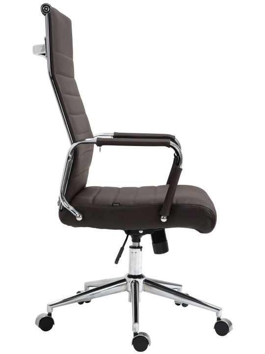 Bureaustoel Columbus echt leer, bruin