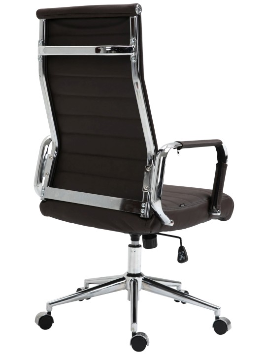 Bureaustoel Columbus echt leer, bruin