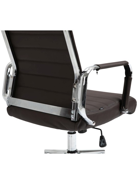 Bureaustoel Columbus echt leer, bruin