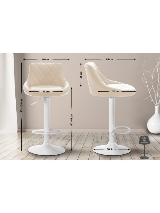 Barkruk Lazio kunstleer, crème Barkruk Lazio kunstleer, crème
