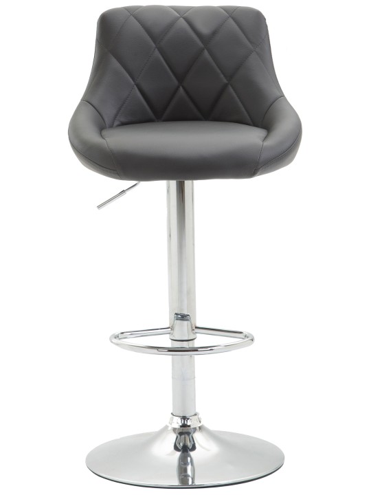 Barkruk Lazio kunstleer chroom, grijs