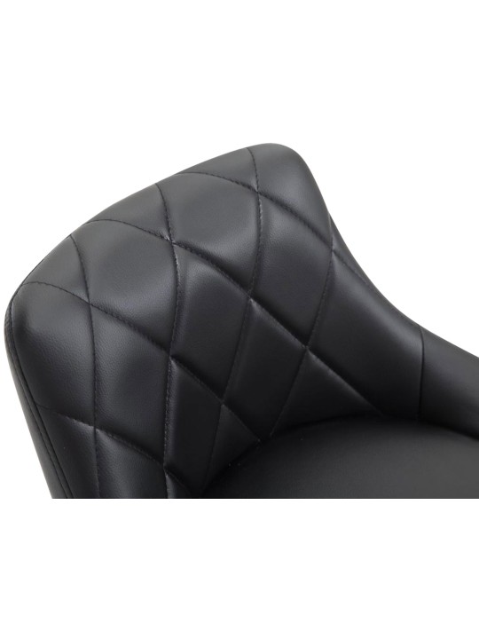 Barkruk Lazio kunstleer chroom, zwart