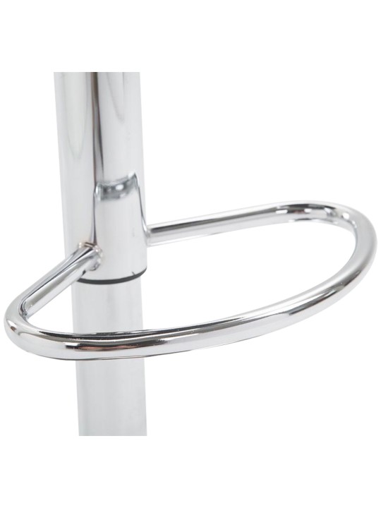 Barkruk Lazio kunstleer chroom, zwart