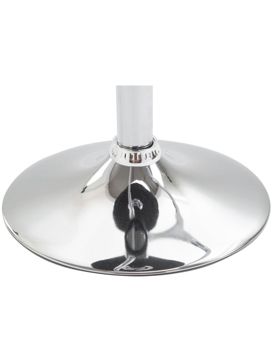 Barkruk Lazio kunstleer chroom, zwart