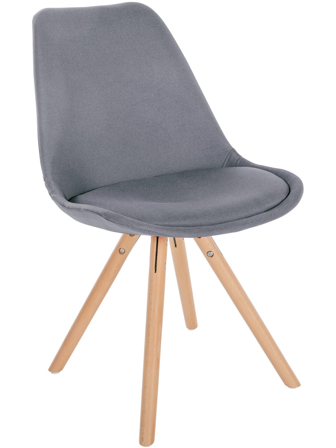 Stoel Sofia Stof Rond, lichtgrijs