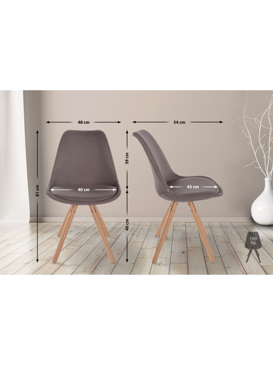 Stoel Sofia Stof Rond, taupe Stoel Sofia Stof Rond, taupe