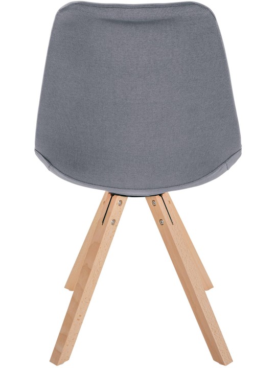 Stoel Sofia Stof Vierkant, lichtgrijs