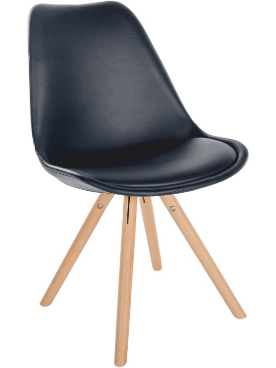 Stoel Sofia Kunstleer Rond, zwart Stoel Sofia Kunstleer Rond, zwart