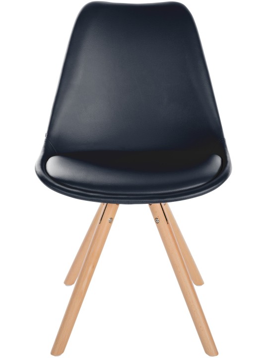 Stoel Sofia Kunstleer Rond, zwart Stoel Sofia Kunstleer Rond, zwart