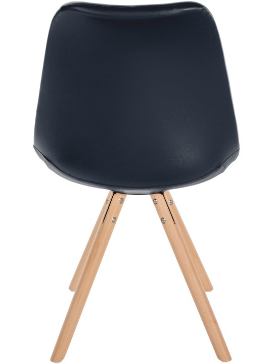 Stoel Sofia Kunstleer Rond, zwart Stoel Sofia Kunstleer Rond, zwart