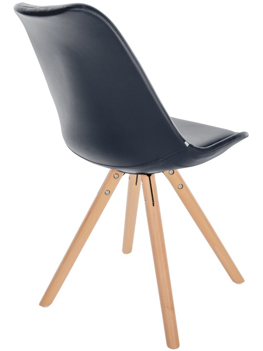 Stoel Sofia Kunstleer Rond, zwart Stoel Sofia Kunstleer Rond, zwart