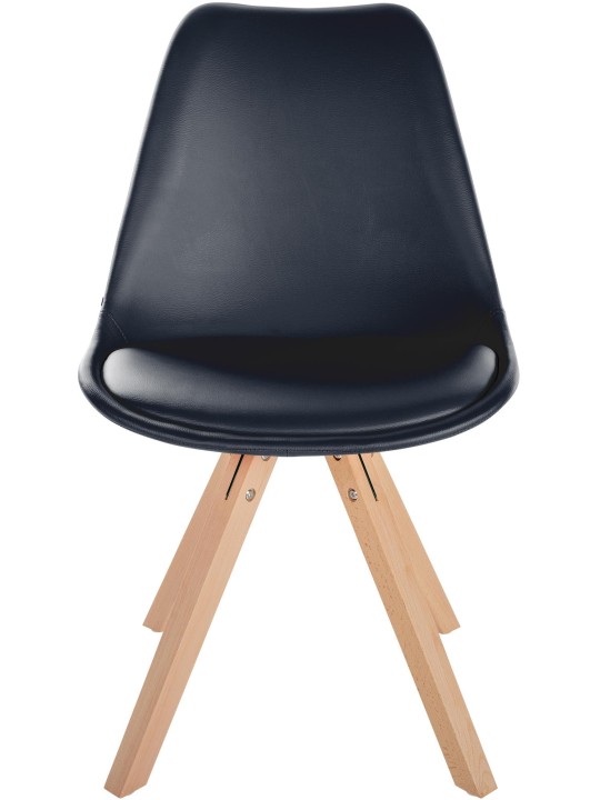 Stoel Sofia kunstleer Vierkant, zwart Stoel Sofia kunstleer Vierkant, zwart